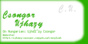 csongor ujhazy business card
